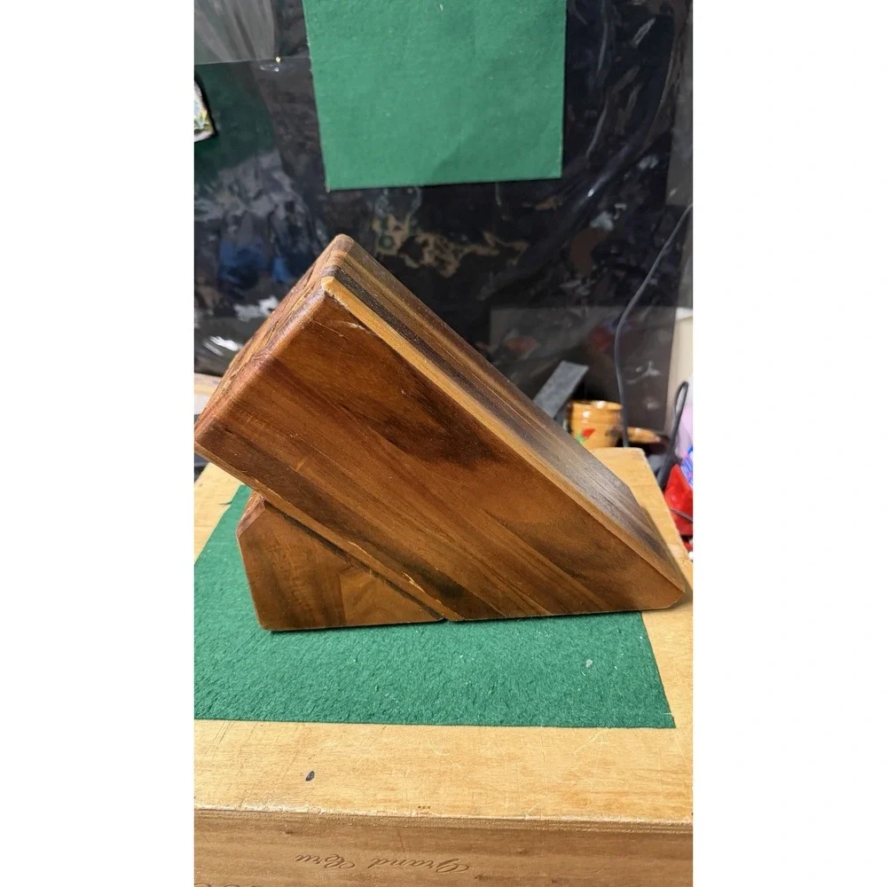 Wüsthof Wooden Knife Block Storage Holder Countertop‎ Organizer Damaged